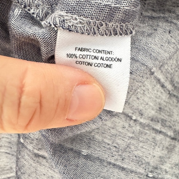 10 Crosby Derek Lam - Oversized Loose Chambray Long Sleeve Blouse - Picture 7 of 8